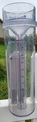 Photo of CoCoRaHS standard precipitation gauge